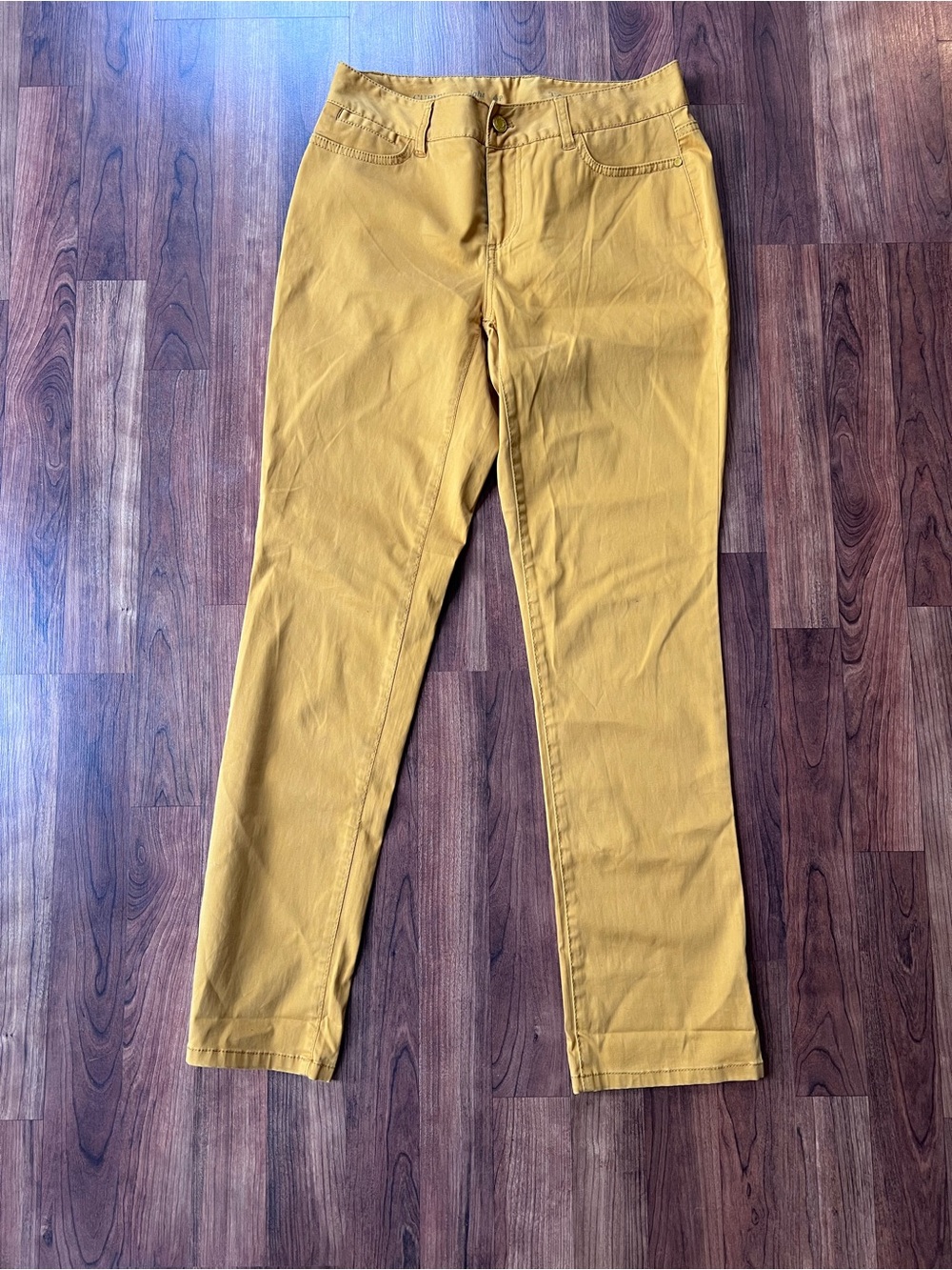 Talbots Slimming Pants in Warm Mustard